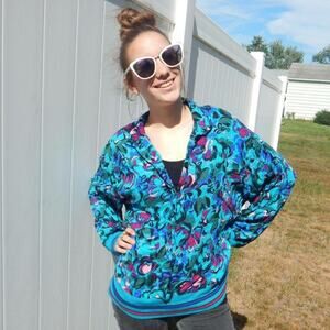 The Artistry Vintage Floral Blouse Grandma Vacation Tropical Beach